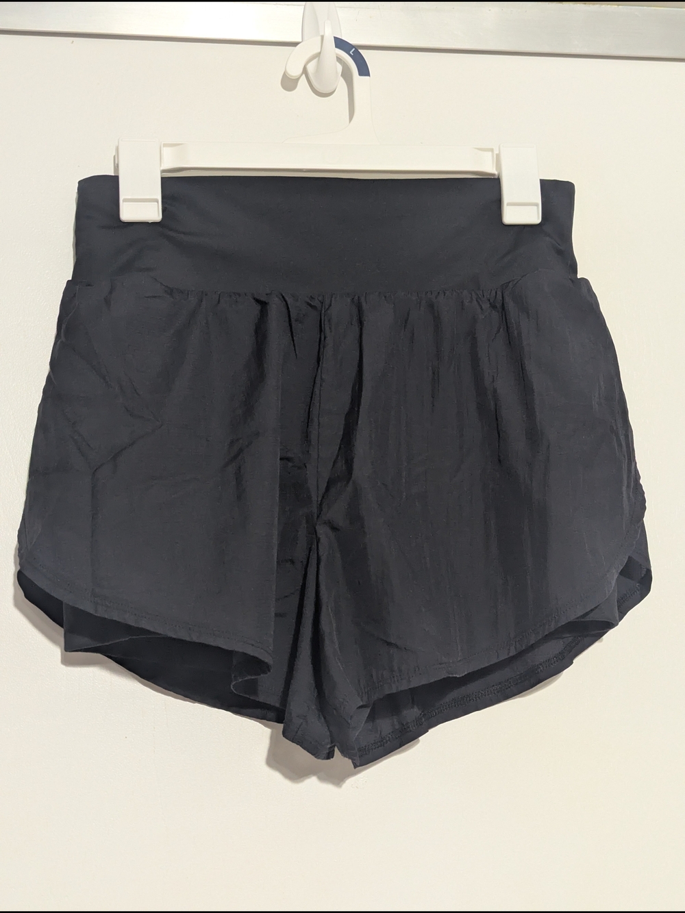 all in motion Black Women's Layered Athletic Shorts